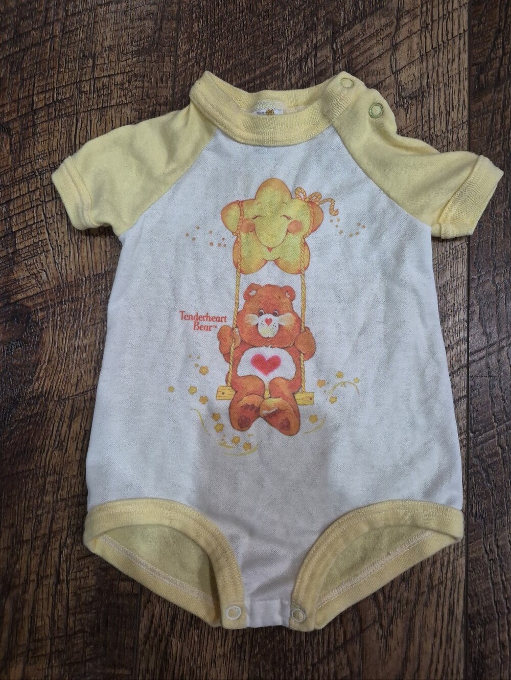 Vintage Care Bears Tenderheart Bear Baby Toddler One Piece 18 Months